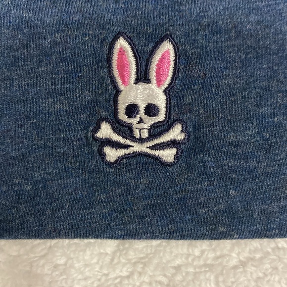 Psycho Bunny by Robert Godley dark blue vneck short sleeve tee t-shirt small 7/8 - Picture 7 of 7